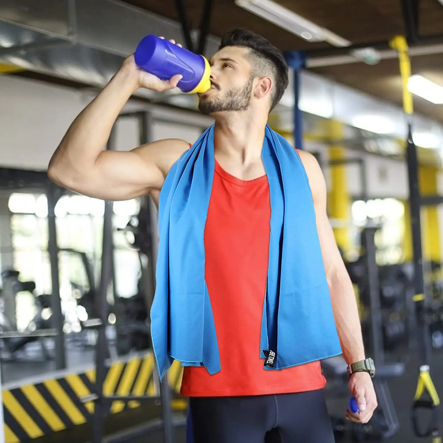 Custom Blue 40*80cm Gym Sports Towel Fast Drying ABSORBENT for Outdoor Activities factory