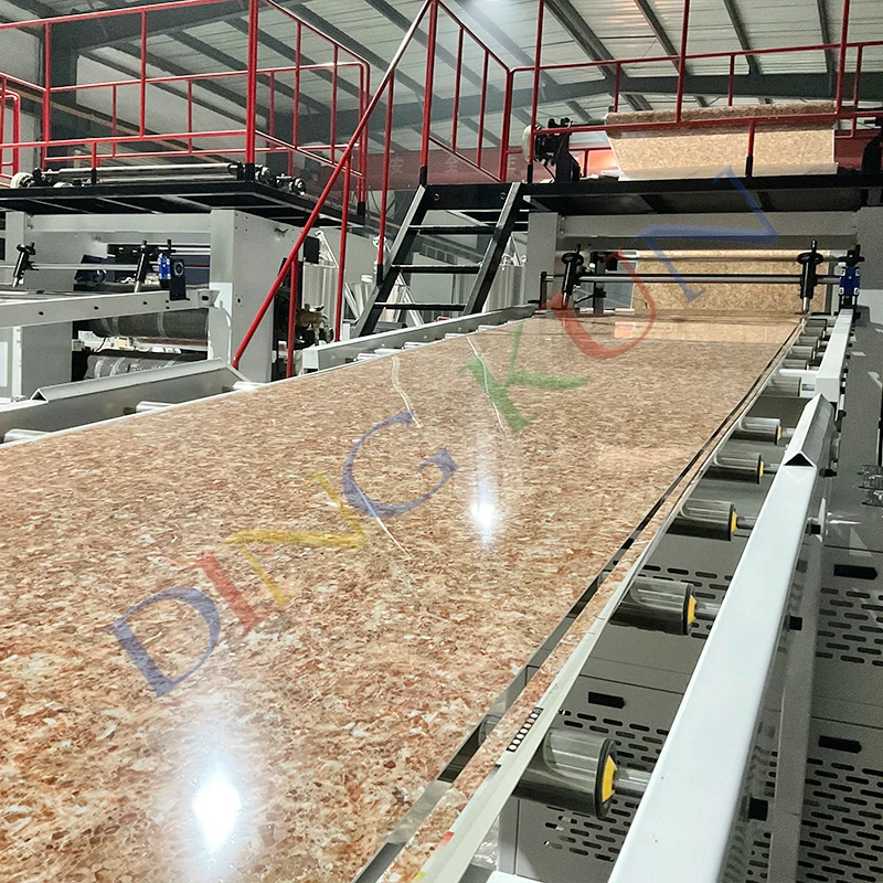 PVC Laminate Sheet Machine / UV PVC Marble Sheet Production Line / PVC Lamination Decorative Wall Panel Making