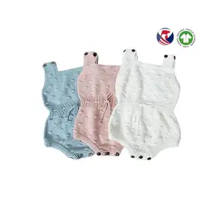 Low Price Solid Color Peplum Romper Sleeveless Sling Plain Simple Baby Romper