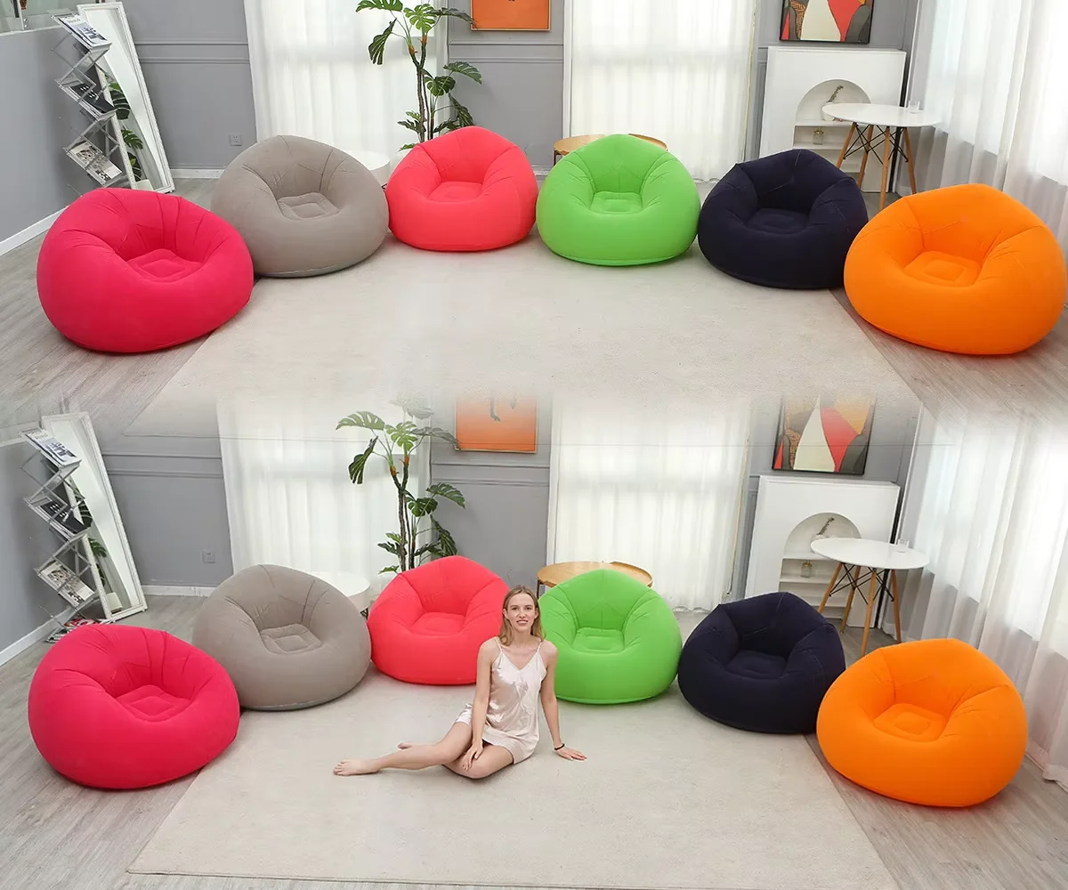 air Sofa Chair Inflatable Sofa Bean Bag Living Room Chairs Outdoor Foldable Recliner Bed Fluffy Seat Decor Sofa