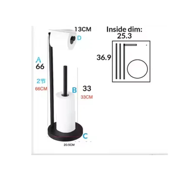 Portarotolo Carta Igienica Cromato In Acciaio Inox SUS304 - Moderno A Doppia Base Per Bagno E Cucina