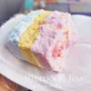 Macaron 3-color toast + kirby-pink-yellow-blue