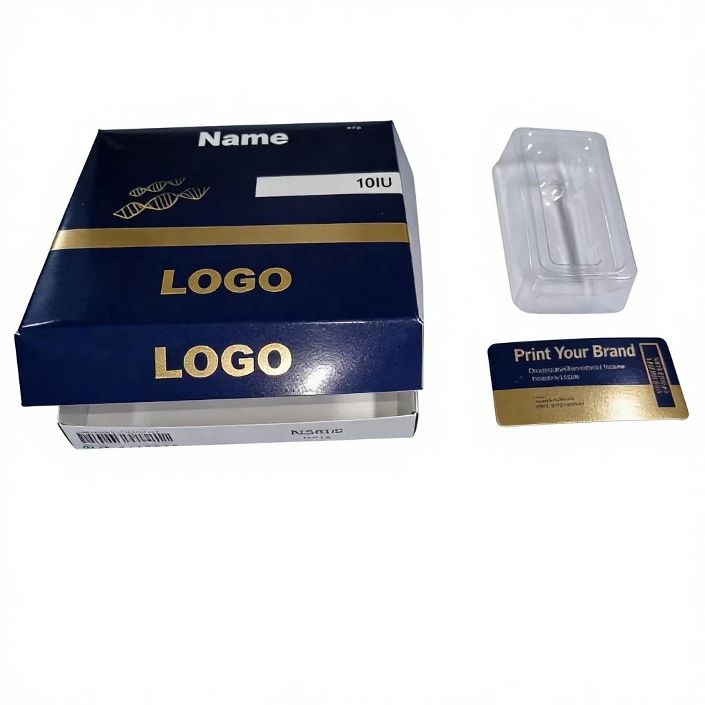 Custom Peptide Vial Packaging 2ml 3ml 10ml Vial Labels & Boxes for Pharmaceutical & Health Supplement Products