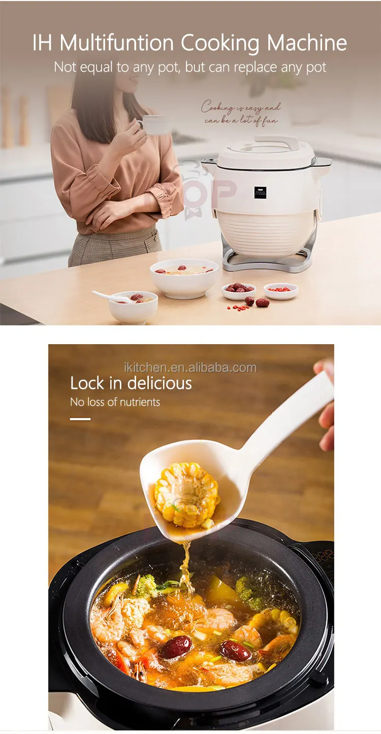 Easy Rice Ready Meal Fully Automatic Food Robot Cooking Machine 6l Full
