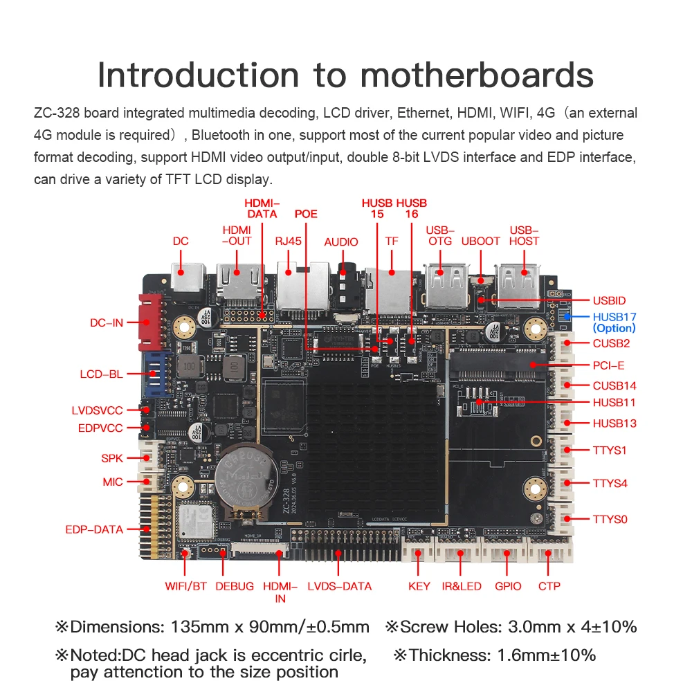Rockchip Rk3288 Android AI Medical Equipment Development Board