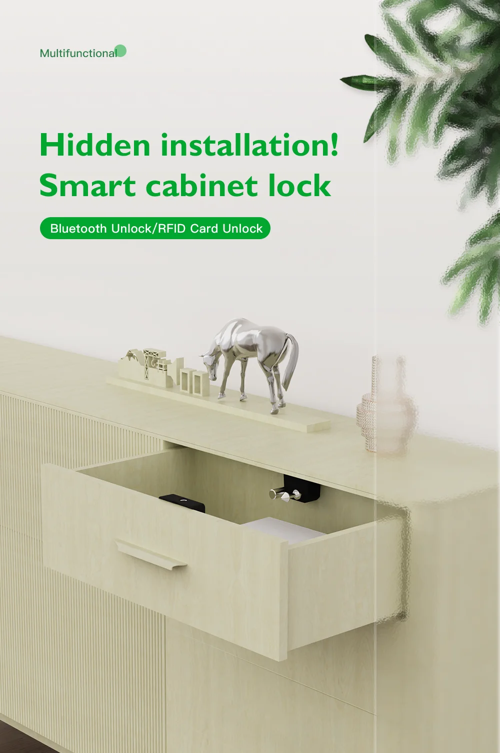 Homello Rfid Electronic Lock Hidden Diy For Wood Drawer