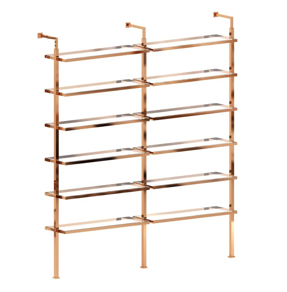 Beautiful Popular Dancing Shelf Shoe Stand for Display Retail Shelving Wall Mount Shoe Display Rack Handbag Display