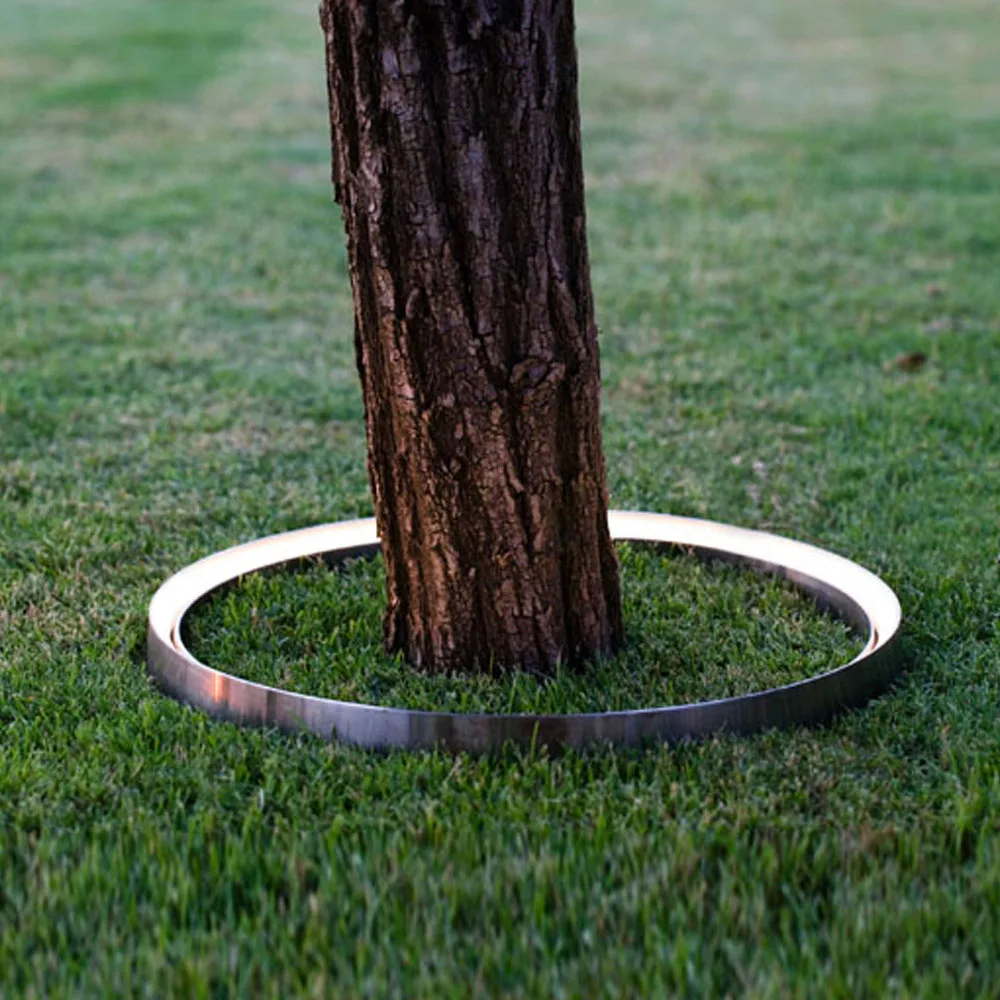 Steel Ring +neon Light Strip Outdoor Ground Tree Ring Light Ip65