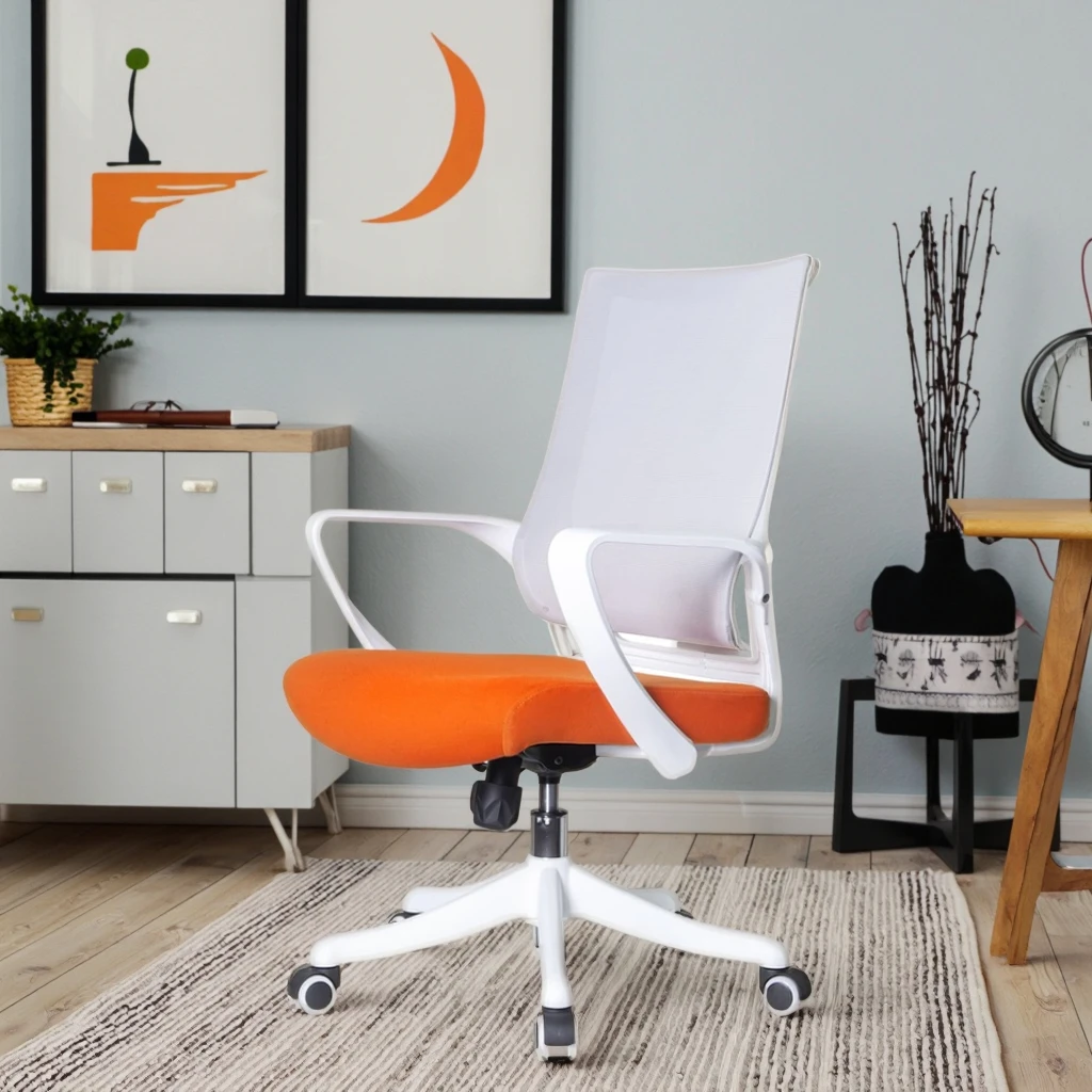 Modern Executive Classroom Office Conference Chairs Reinforced Metal Frame Breathable Mesh Back Height Adjustment Pneumatic 5