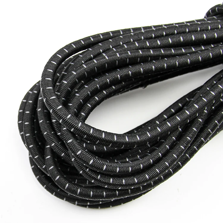 Factory Spot Reflective Sport Elastic Rope String Cord Jump Point Shock Cord Diameter Elastic Bungee Cord