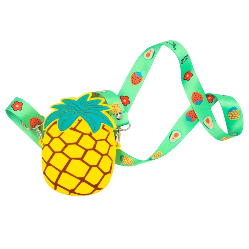 Grape orange Fashion Girls Mini Money Bag Lovely Cute Cartoon Pouch Women Small Wallet Soft Silicone Coin Purse