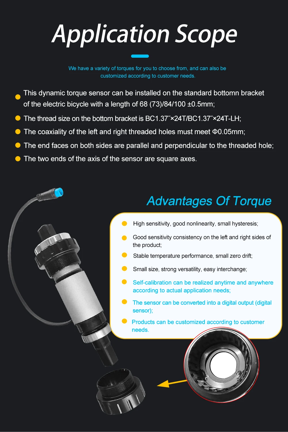 Warehouse Ip67 Ebike Electric Bike Wheel Split High Sensitivity