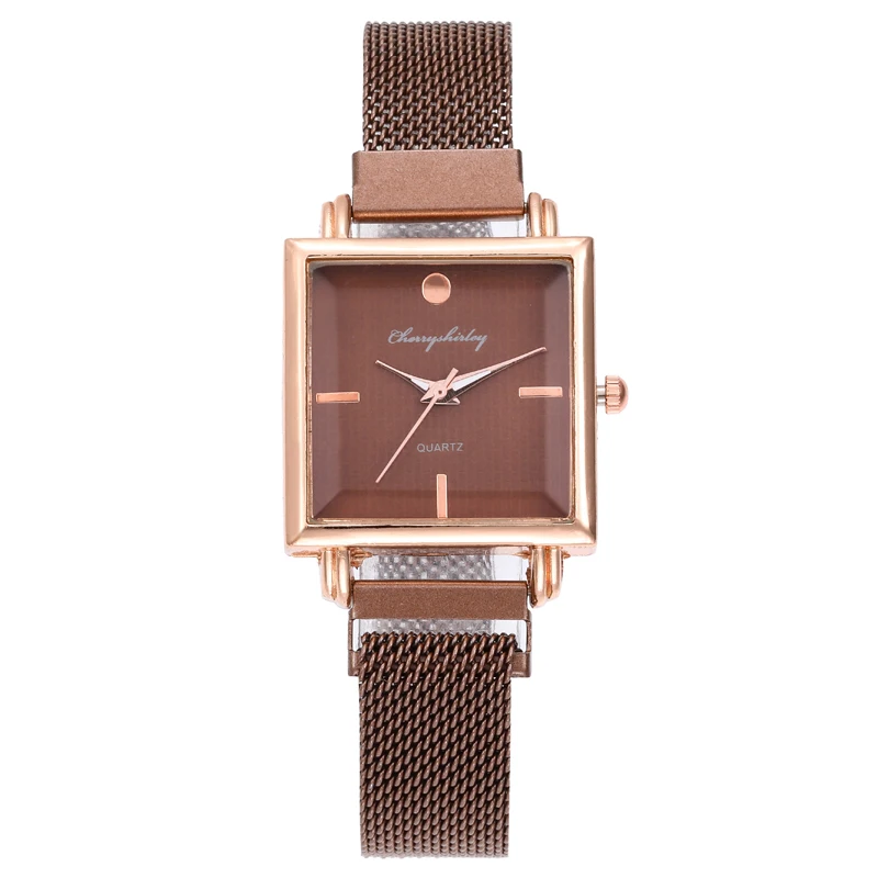 YW33 Women Magnet Buckle Gradient Color Arabic Numbers Watch Luxury Ladies Square Case Shape Quartz Watches Relogio Feminino