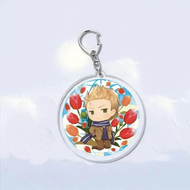 Fashionable Anime Axis Powers Keychain for Kawaii Decor