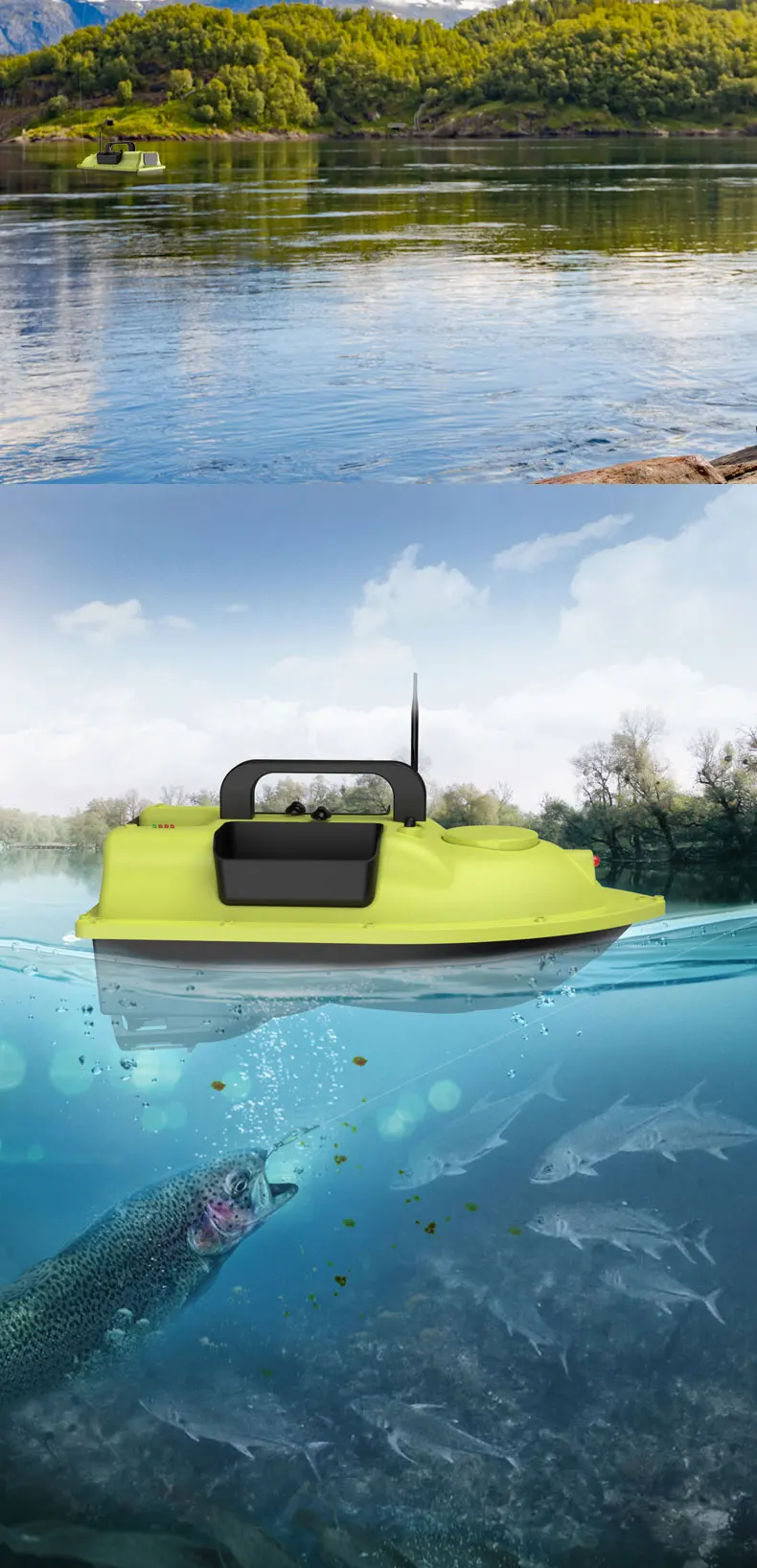 Factory D18b 16 Anchor Points 3 Hoppers Auto Pilot Rc Electric Fishing