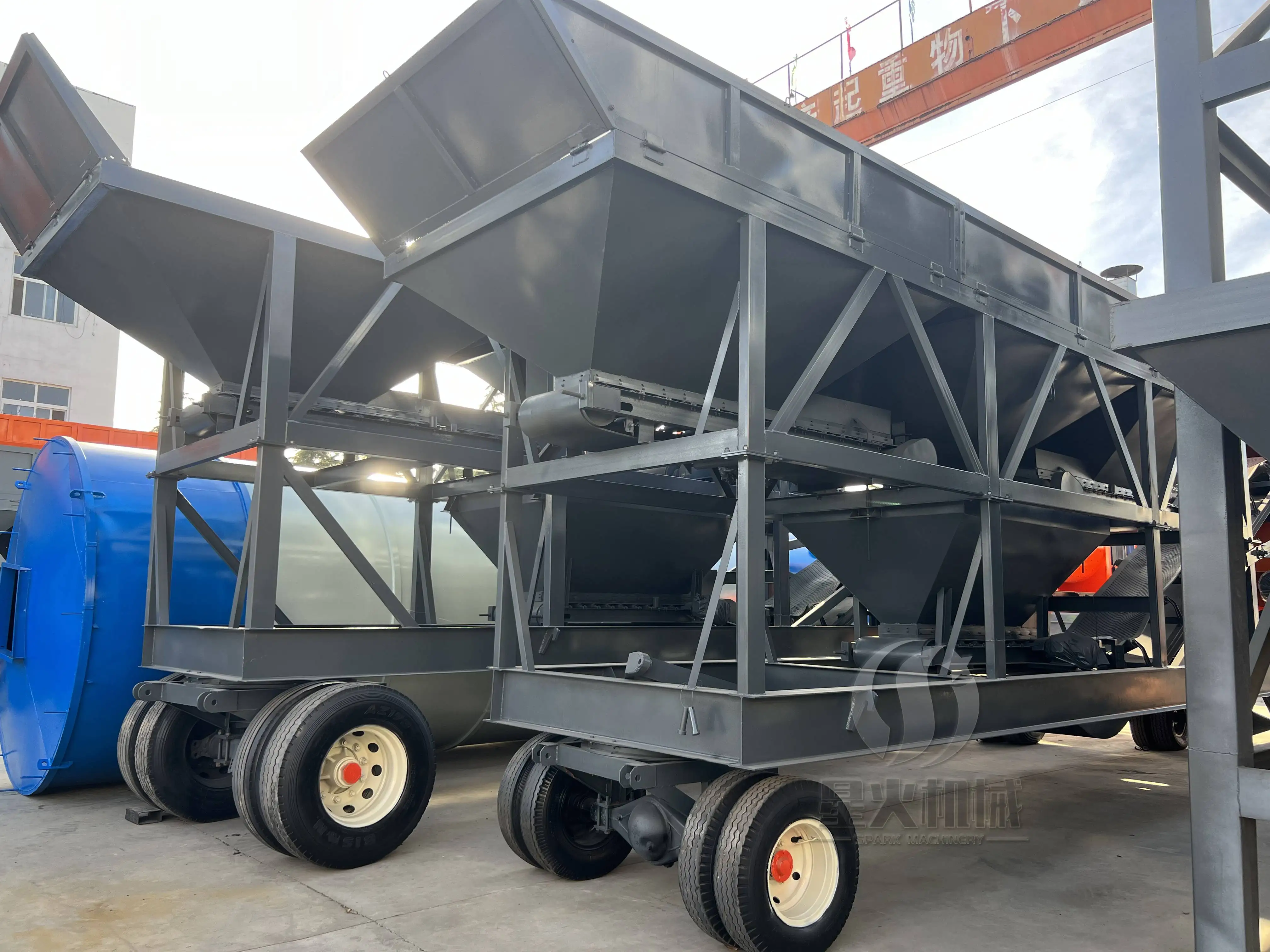 Small Belt Conveyor For Concrete Plant Portable 25m3/h Readymix ...