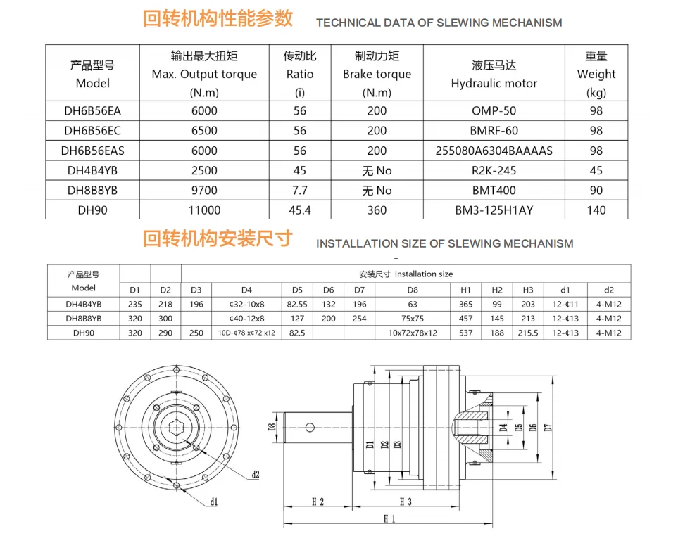 Hydraulic Winch Working Principle Slewing Mechanism Dh6b56ea Dh6b56ec