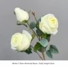 White 3-Stem Hemmed Roses