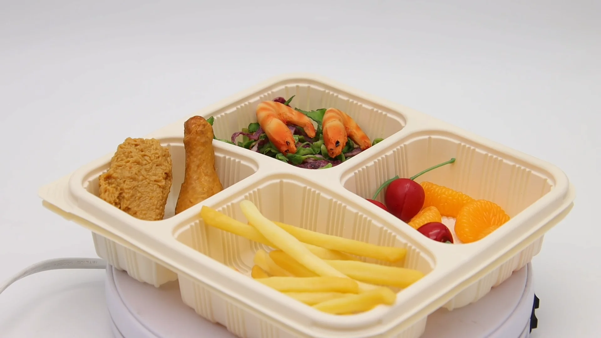 Different Compartment Corn Starch Container Biodegradable Compostable ...