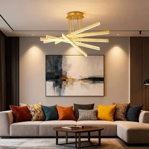 JACKSUN Living Room Bedroom Nordic Modern Simple Ceiling Pendant Lamp LED Iron & Acrylic Pendant Light