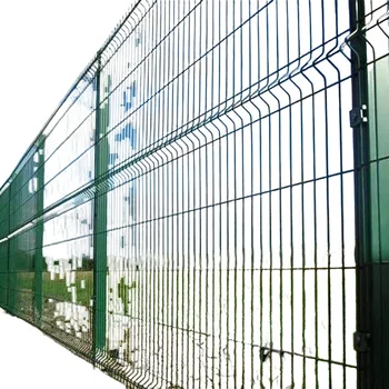 Hot sales decorative galvanized welded 3d curved garden fence with triangle bending fence