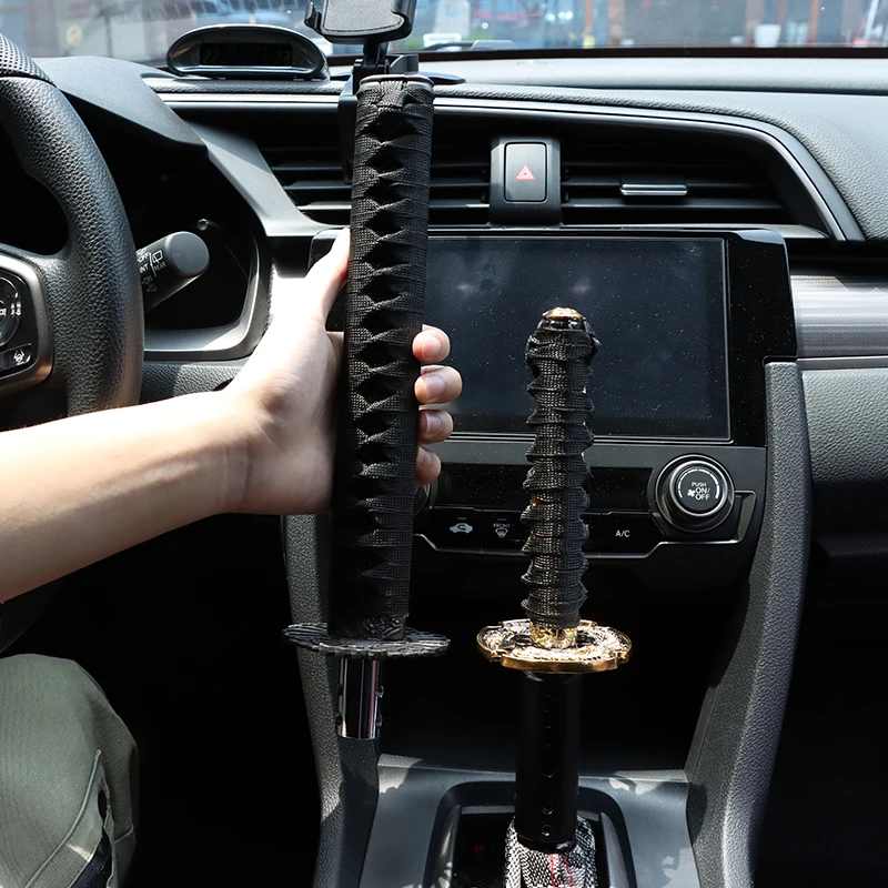 Universal Samurai Sword Gear Shift Knob – 15cm With 4 Adapters For Manual Cars