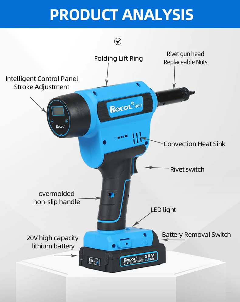 RL-860 로콜 배터리 리벳 너트 리튬 리베터 M3-M10| Alibaba.com