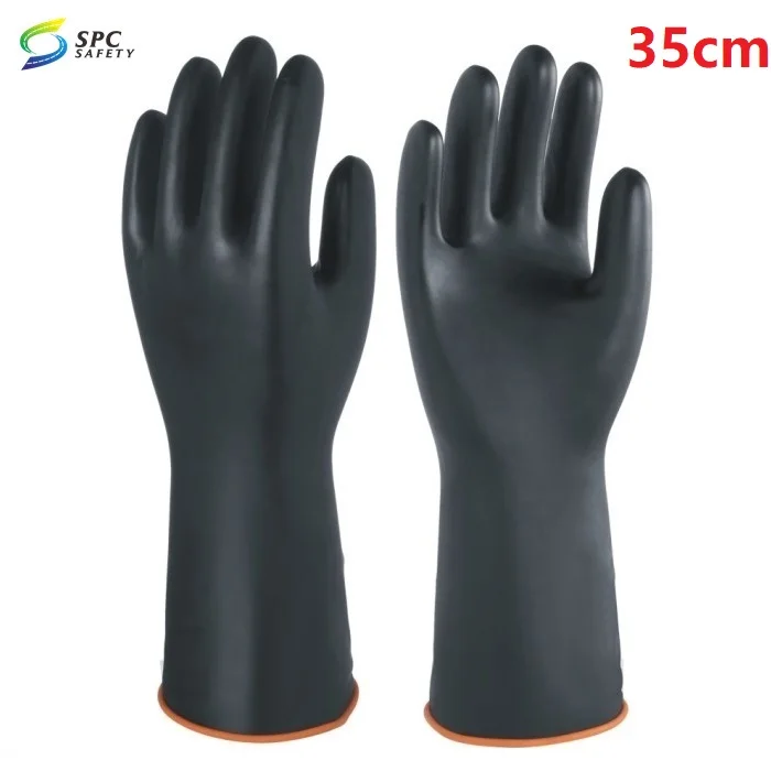 Tops Sell Heavy Duty Natural Latex 45cm Anti Chemical Resistant Protective Industrial Safety