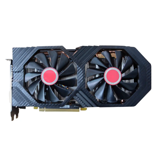 中古XFX Radeon RX580ビデオグラフィックカードRX580ブラックウルフ