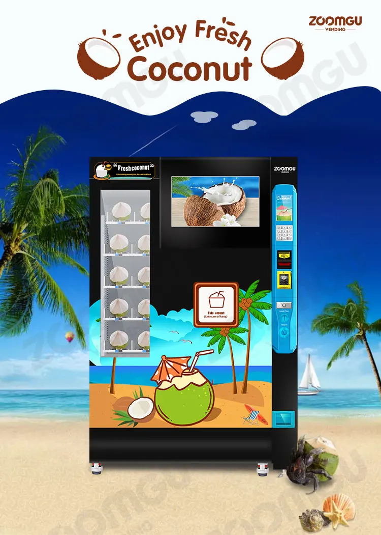 Zoomgu Fresh Coconut Juice Vending Machine Automatic Multifunctional