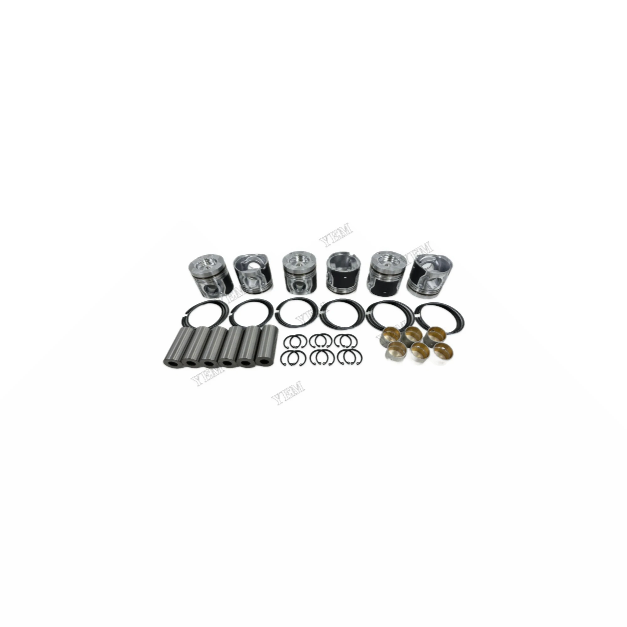 Pistons Set With Cylinder Piston Rings Compatible for Doosan / for Develon DL06 Industrial Engine Parts