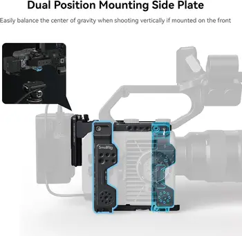 SMALLRIG Camera Cage Kit for Sony FX6, Compact FX6 Cage with V-Mount Battery Plate for Tripods/Handheld/Shoulder Shooting -4124 detail image