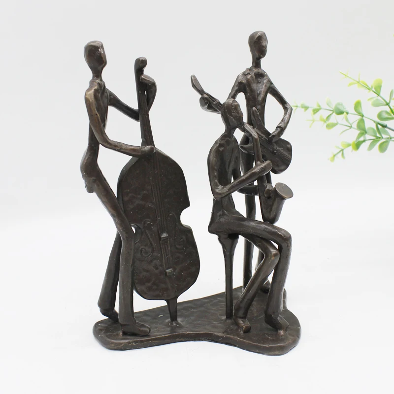 Европейские маленькие абстрактные металлические художественные бронзовые чугунные музыкальные скульптуры