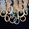 5 heads circular garland golden warm light