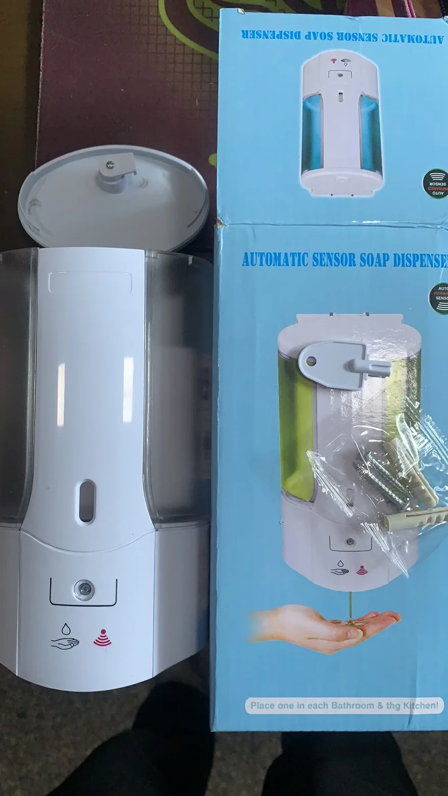 Wall Mounted Automatic dropping liquid Soap Dispenser sanitizer Hand Cleaning Touchless Dispenser Machine Sensor 400ML