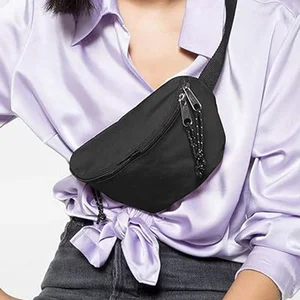 Custom Gym Fanny Pack Men's Women's Waterproof Crossbody Waist Bag For Outdoor Sports Travel Running Zipper