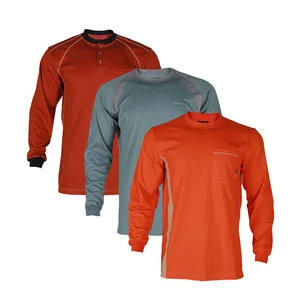 FRKNITEX Whole Custom Mens Cotton Fire Retardant Welding Work Wear Mechanic Long Sleeve FR  Work Shirt With Logo