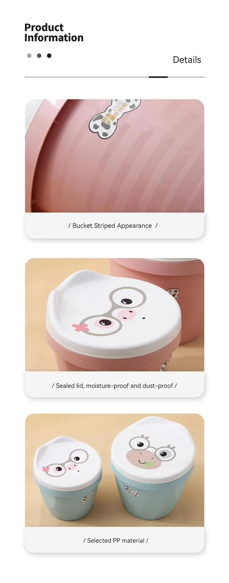 Cartoon Style Dual-Use Plastic Storage Bins & Boxes Good Quality Toys Organizer for Sitting & Storage supplier