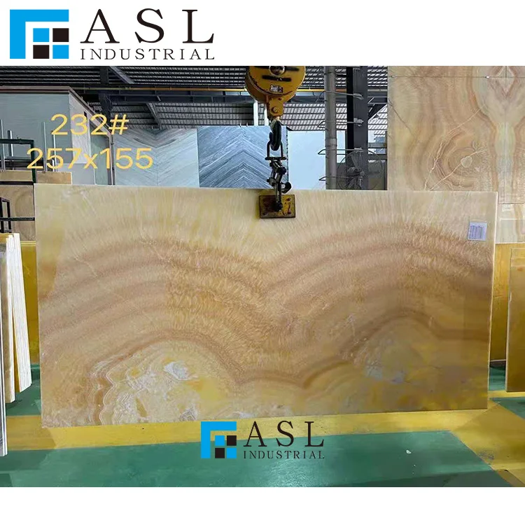 Yellow onyx light honey color transparent polished golden onix 12x24 marble onyx slab Chinese gold vein classic onyx tile