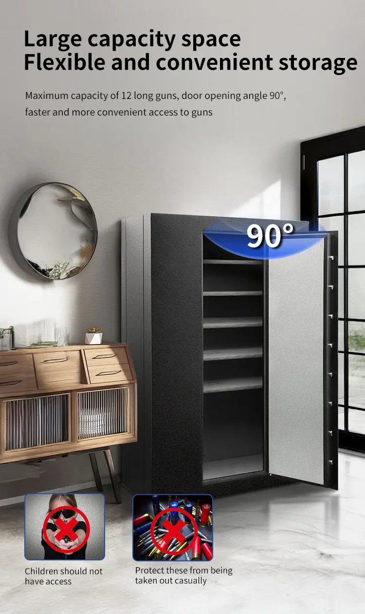 CEQSAFE High Quality Customized Digital Metal Steel Fireproof Gun Safe Box details