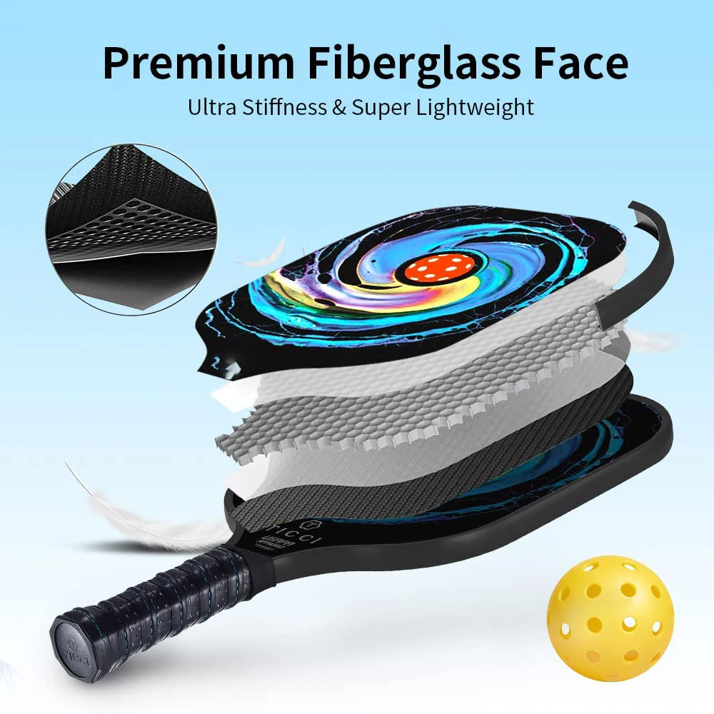 Pickleball Paddle Usapa Approved Set 2 Premium Graphite Craft Rackets