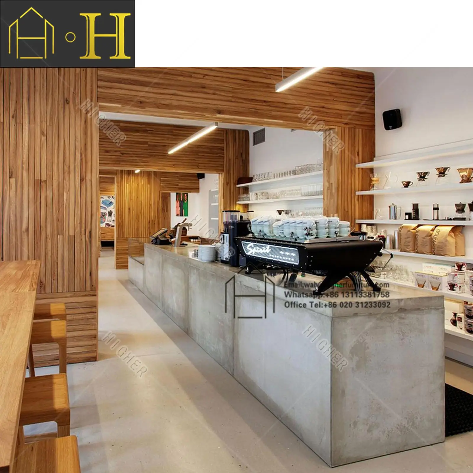 Fashion Design Coffee Juice Snack Sushi Fast Food Restaurant Home Bar Counter for Coffee Shop