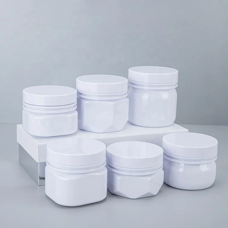 300ml Cream Jars Manufacturer OEM Body Face Cream Jar Packaging 160ml 180ml 200ml 220ml 250ml 300ml White Plastic Pet Cosmetic Cream Jar