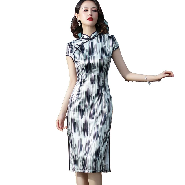 a line cheongsam