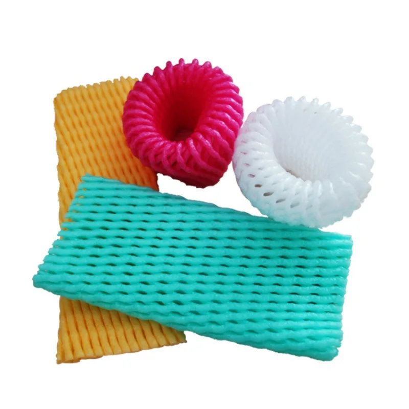 Packaging Material Fruit Plastic Foam Net Fruit Protector Epe Sleeve Mesh