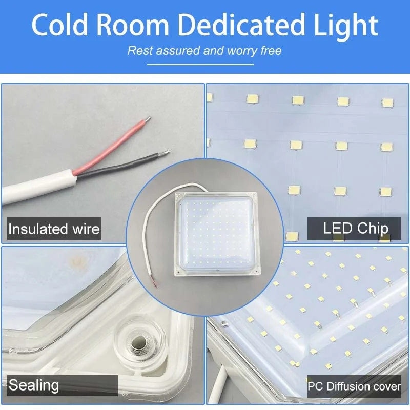 AC85-265V 20W 25W 30W LED Waterproof Lamp for Cold Storage Assembled LED Lights for Freezers