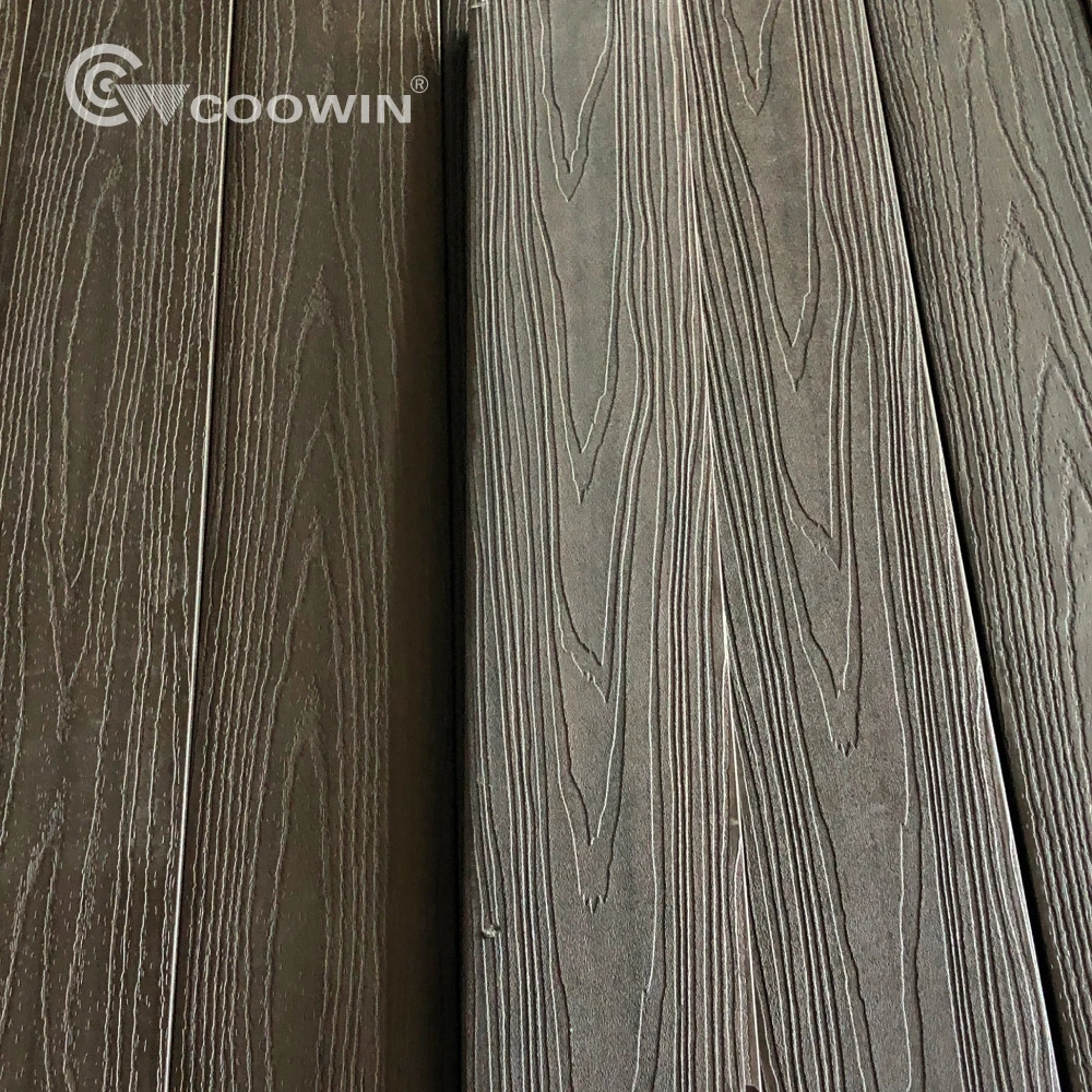 Wholesale Design 3d Embossing Wood Plastic Wpc Composite Decking Waterproof and Fireproof DIY Composite Decking Tiles