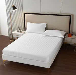 Hotel Luxury Satin Stripe Duvet Cover Set-1cm Elegant Stripe 100% Cotton 300tc Breathable