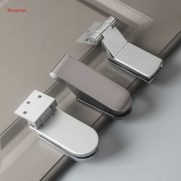 Modern office Frameless Shower Room Door 90 Degree Wall to Glass Aluminium Bathroom Door Partition Clip Hinge for door