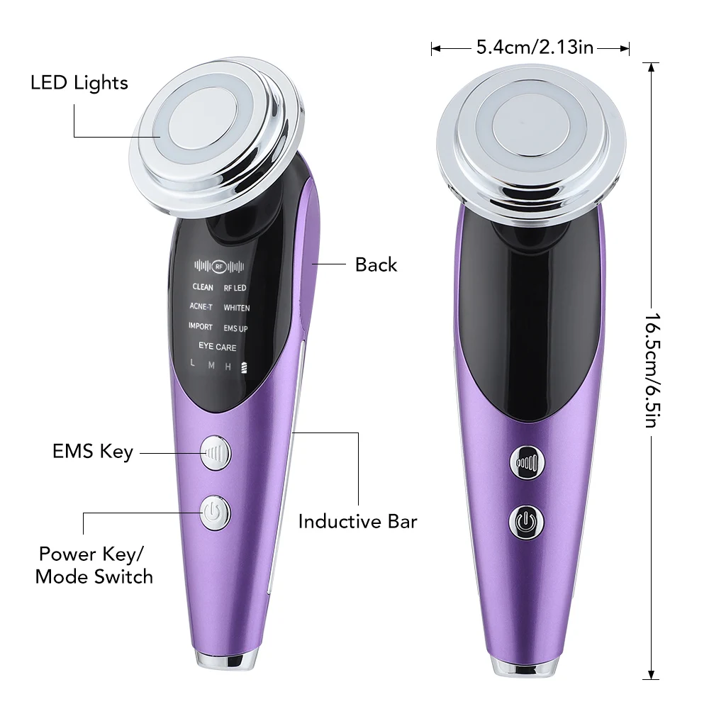 Anti Wrinkle Face Lifting Beauty Device RF Microcurrent Skin Rejuvenation Facial Massager